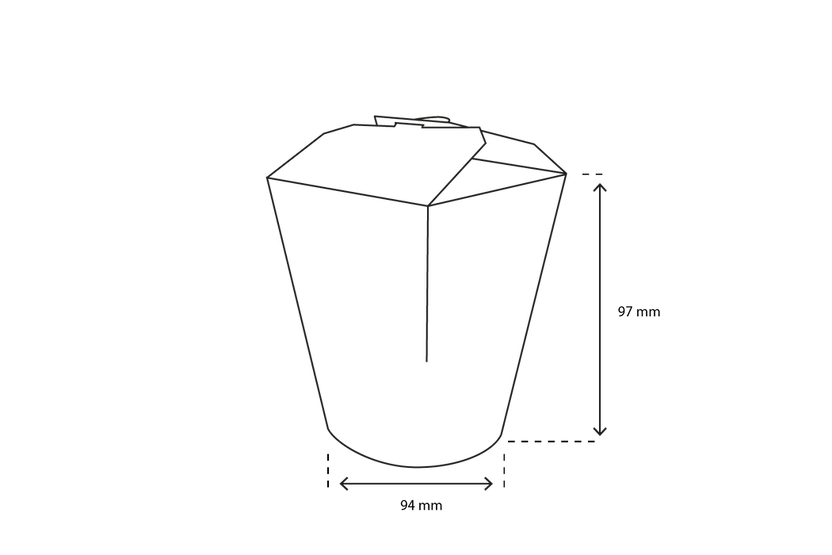 Wok to Go cup 94x97 mm 26oz 750ml kraft - 500 pcs