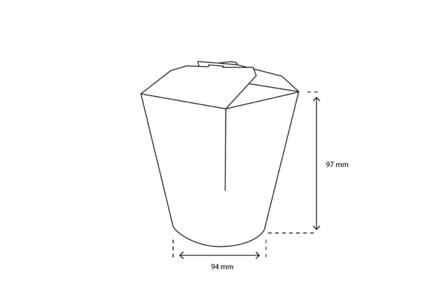 Wok to Go cup 94x97 mm 26oz 750ml kraft - 500 pcs