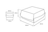 Menubox / Hamburger Tray 200x88x200 mm FSC®Mix kraft - 300 pcs