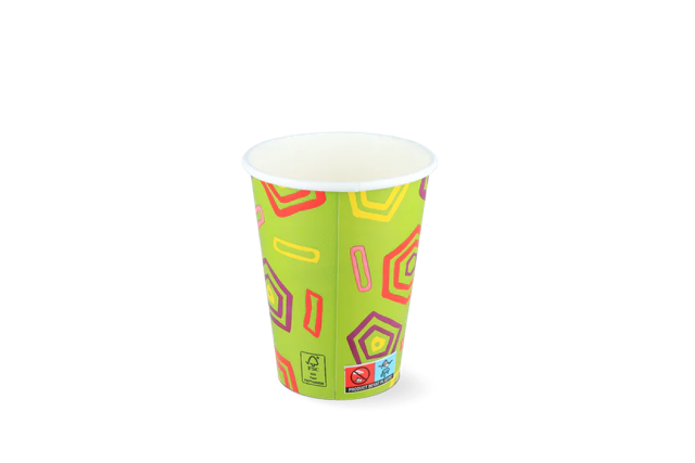 Milkshake cup Carton small 360ml Ø90 mm 12oz green FSC®Mix - 500 pcs