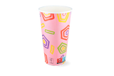 Milkshake cup Carton Large 560ml Ø90 mm 20oz pink FSC® - 500 pcs