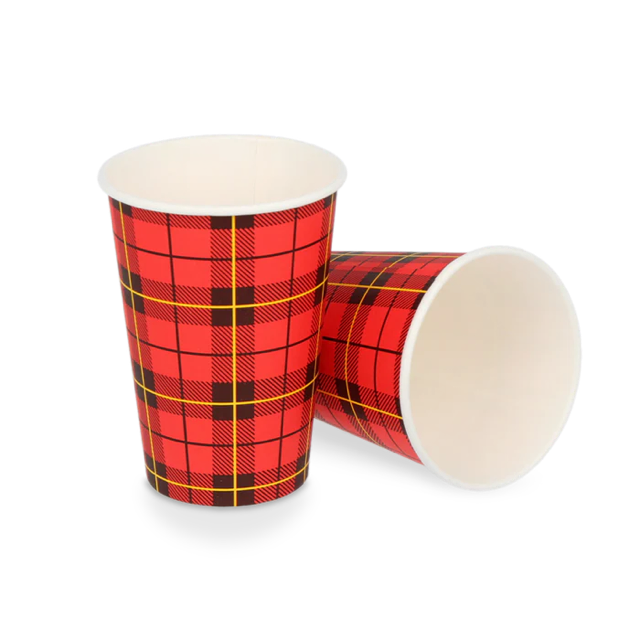 Coffee Cup 180cc 7.5oz Ø70 mm Tartan scotty - 2.500 pcs