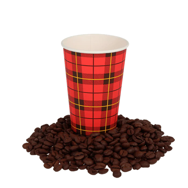 Coffee Cup 180cc 7.5oz Ø70 mm Tartan scotty - 2.500 pcs