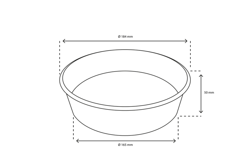 Salad Poke Bowl 900ml 30oz Ø184x50 mm kraft - 300 pcs