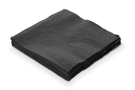 Napkin 2 ply Paper 1/4 Fold 400x400 mm Black 