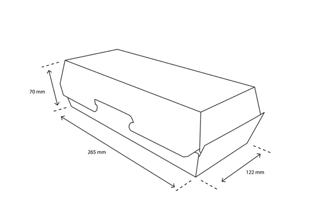 Panini box 265x122x70 mm FSC®Mix Carton - 300 pcs