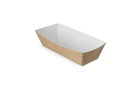 Croquette trays A5 39x35x114 mm kraft/White 