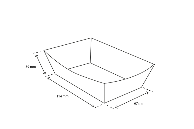 Fries trays A9 kraft/White - 400 pcs