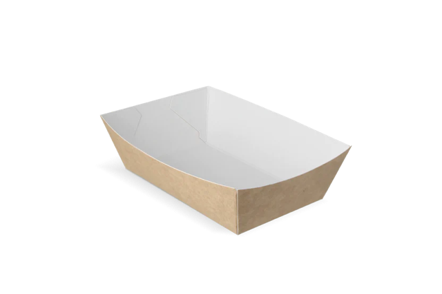 Fries trays A9 kraft/White 