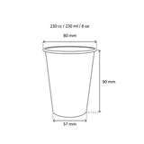 Coffee Cup Carton 230cc 8oz Ø80 mm striped - 1.000 pcs