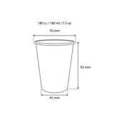 Coffee Cup Carton 180cc 7.5oz Ø70 mm striped - 2.500 pcs