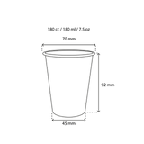 Coffee Cup Carton 180cc 7.5oz Ø70 mm striped - 2.500 pcs