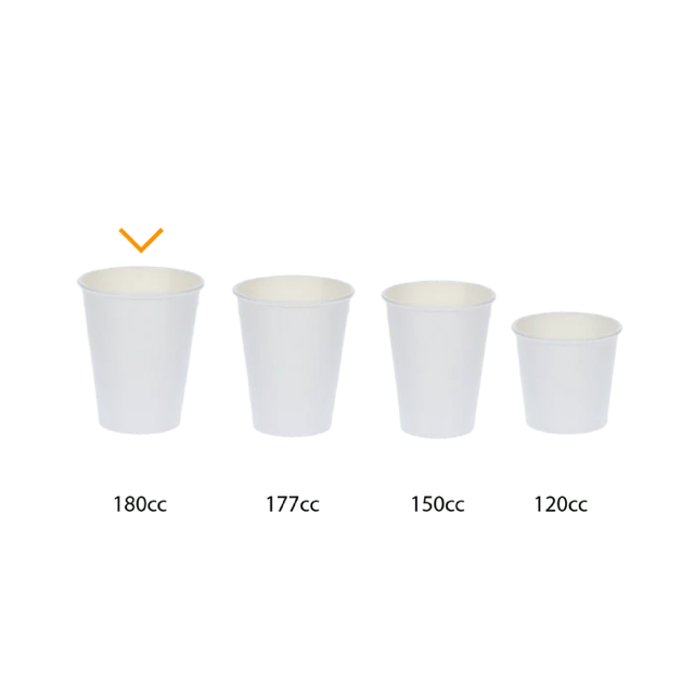 Coffee Cup Carton 180cc 7.5oz Ø70 mm striped - 2.500 pcs