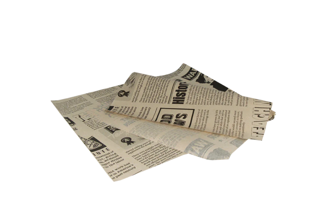 Hamburger Wrapping paper greaseproof 330x300 mm FSC®Mix newspaper Brown - 2.000 pcs
