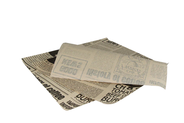 Hamburger Wrapping paper greaseproof 330x380 mm FSC®Mix newspaper Brown - 2.000 pcs