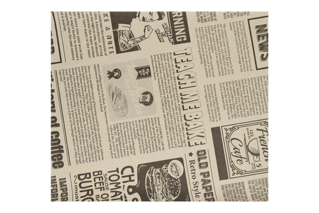 Hamburger Wrapping paper greaseproof 330x380 mm FSC®Mix newspaper Brown - 2.000 pcs