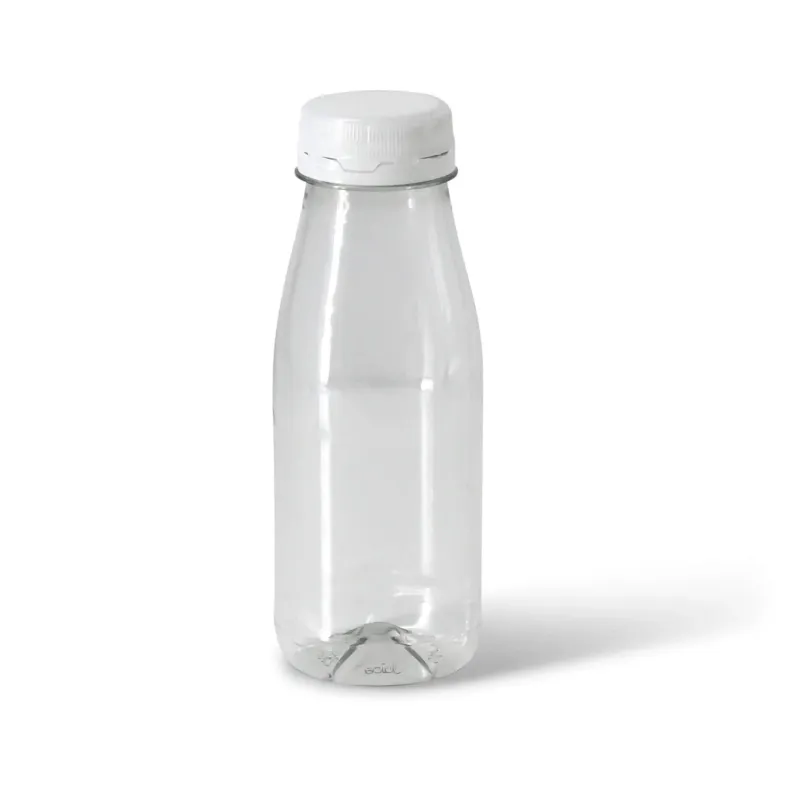 rPET bottles 250 ml clear/white lid - 285 pcs