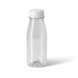 rPET bottles 250 ml clear/white lid - 285 pcs