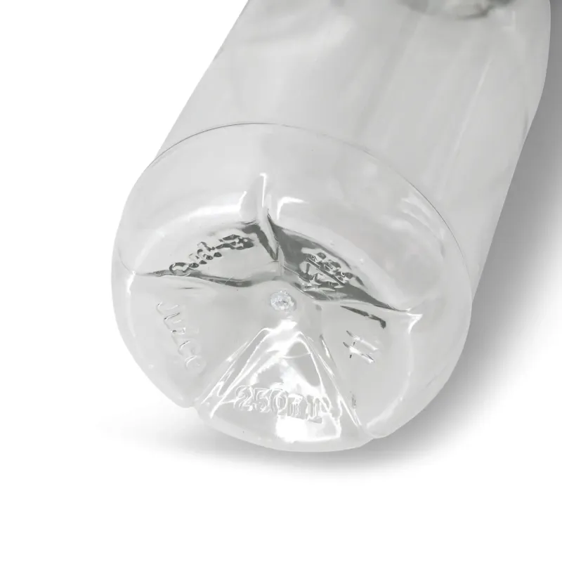 rPET bottles 250 ml clear/white lid - 285 pcs