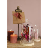 Bell Jar Heart Wood Base Ø14 h.24 cm - 1 pcs