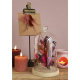 Bell Jar Heart Wood Base Ø14 h.24 cm - 1 pcs