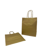 Paper Carry Bags Gold 180+80x220mm - 50 pcs