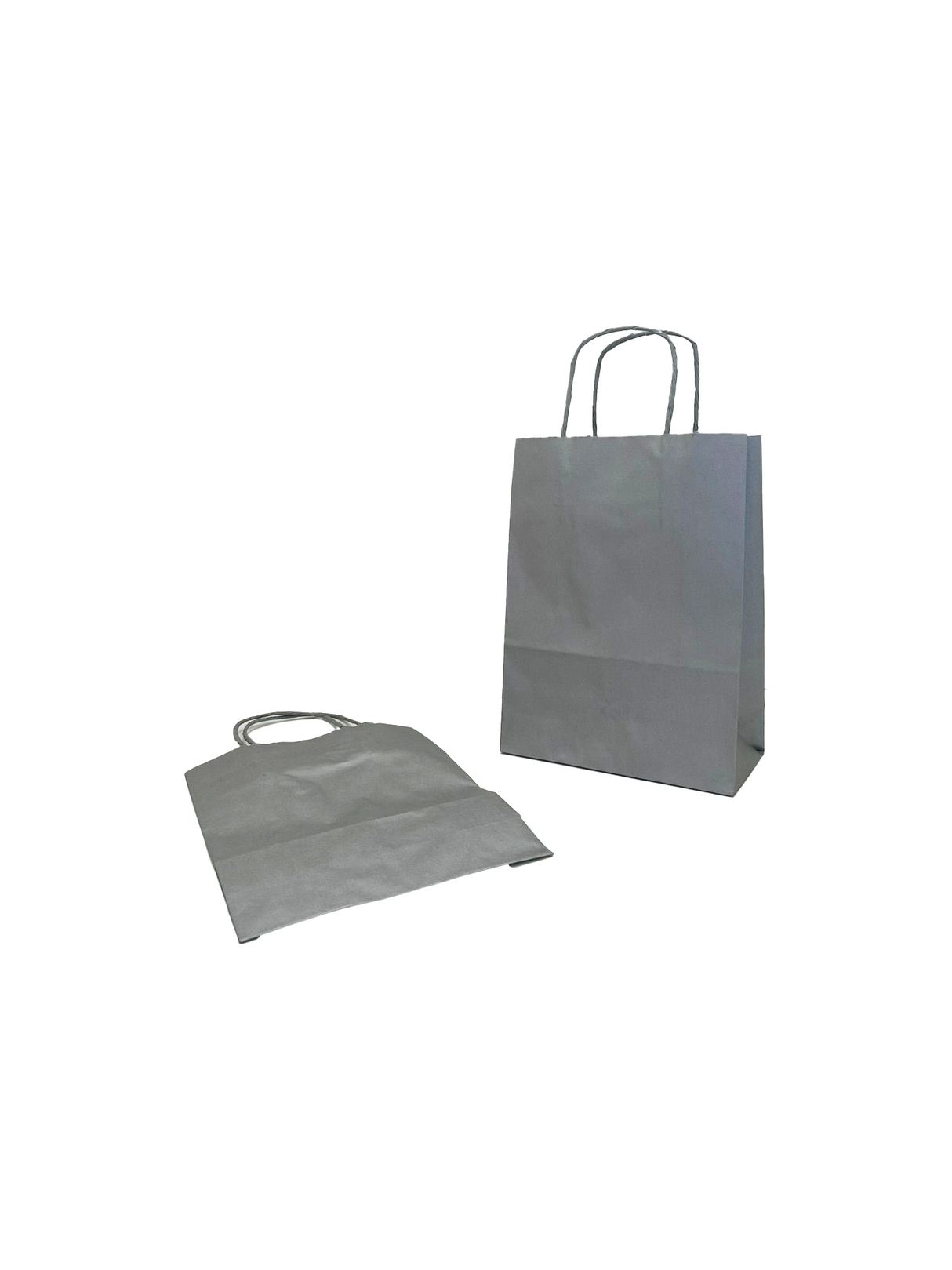 Paper Carry Bags Silver 180+80x220mm - 50 pcs