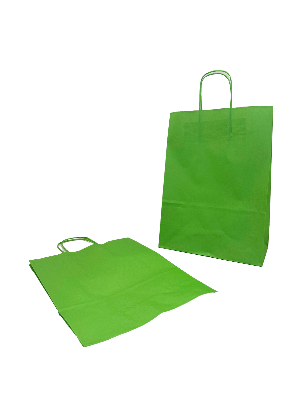 Paper Carry Bags Green 260+120x350mm - 50 pcs