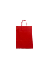 Paper Carry Bags Red 260+120x350mm - 50 pcs