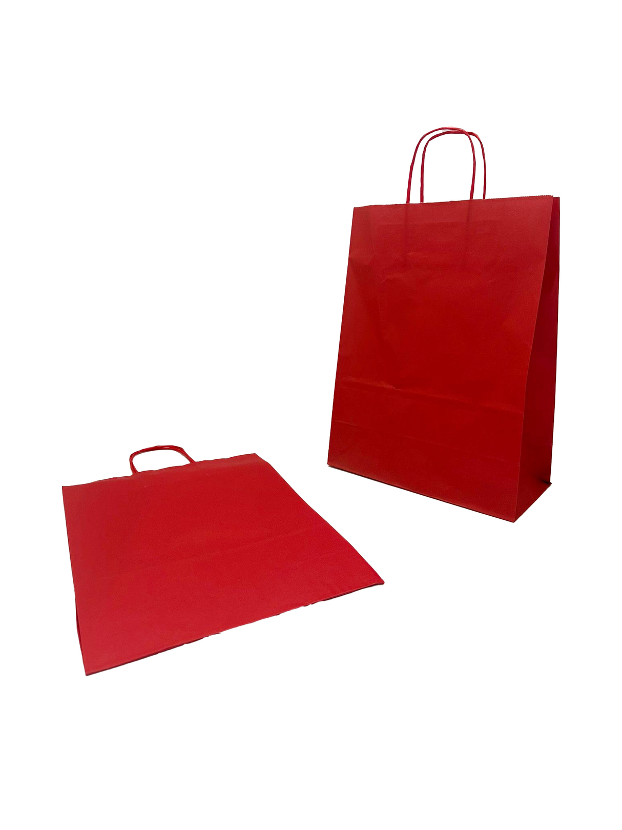 Paper Carry Bags Red 260+120x350mm - 50 pcs