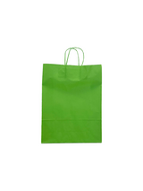 Paper Carry Bags Green 320+120x410mm - 50 pcs
