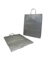 Paper Carry Bags Silver 320+120x410mm - 50 pcs