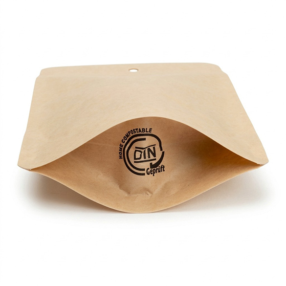 Kraft Home Compostable Stand Up Pouch 10x6x15cm - 100 pcs