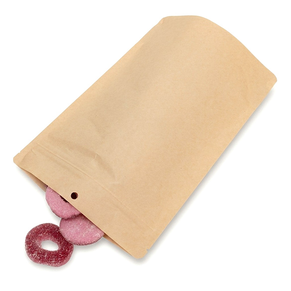 Kraft Home Compostable Stand Up Pouch 15x9x23cm - 100 pcs