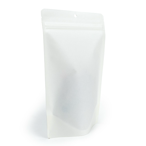 White Home Compostable Stand Up Pouch 15x9x23cm - 100 pcs