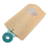 Kraft Home Compostable Stand Up Pouch with Oval Window 10x6x15cm- 100 pcs