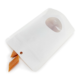 White Home Compostable Stand Up Pouch with Oval Window 10x6x15cm - 100 pcs