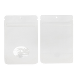 White Home Compostable Stand Up Pouch with Oval Window 10x6x15cm - 100 pcs
