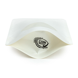 White Home Compostable Stand Up Pouch with Oval Window 13x8x20,5cm - 100 pcs