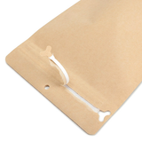 Kraft Home Compostable Stand Up with Oval Window and Pocket Zipper 15x9x23cm - 100 pcs
