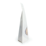 White Home Compostable Stand Up Pouch with Oval Window 15x9x23cm - 100 pcs