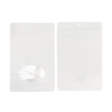 White Home Compostable Stand Up Pouch with Oval Window 15x9x23cm - 100 pcs