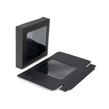 Black Gift Boxes Window Box w/ attached window 105 x22x105 mm - 25 pieces