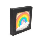 Black Gift Boxes Window Box w/ attached window 105 x22x105 mm - 25 pieces