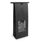Black Kraft Tin Tie Bag w/ Window 10,8x6,4x26,7cm - 100 pcs