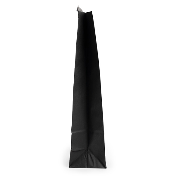 Black Kraft Tin Tie Bag w/ Window 10,8x6,4x26,7cm - 100 pcs