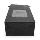 Black Kraft Tin Tie Bag w/ Window 10,8x6,4x26,7cm - 100 pcs