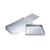 Paper Box Bottom Matte Silver 137x25x191mm - 25 pcs