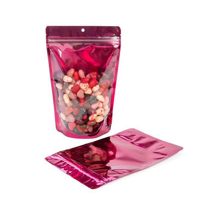Bright Fuchsia Stand Up Pouch with Hang Hole (100 Pieces) [ZBGB7FS]