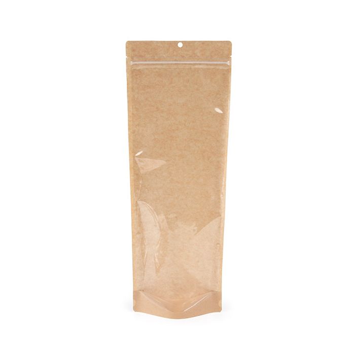 Kraft Stand Up Pouch 140 x 60 x 381 mm - 100 pieces